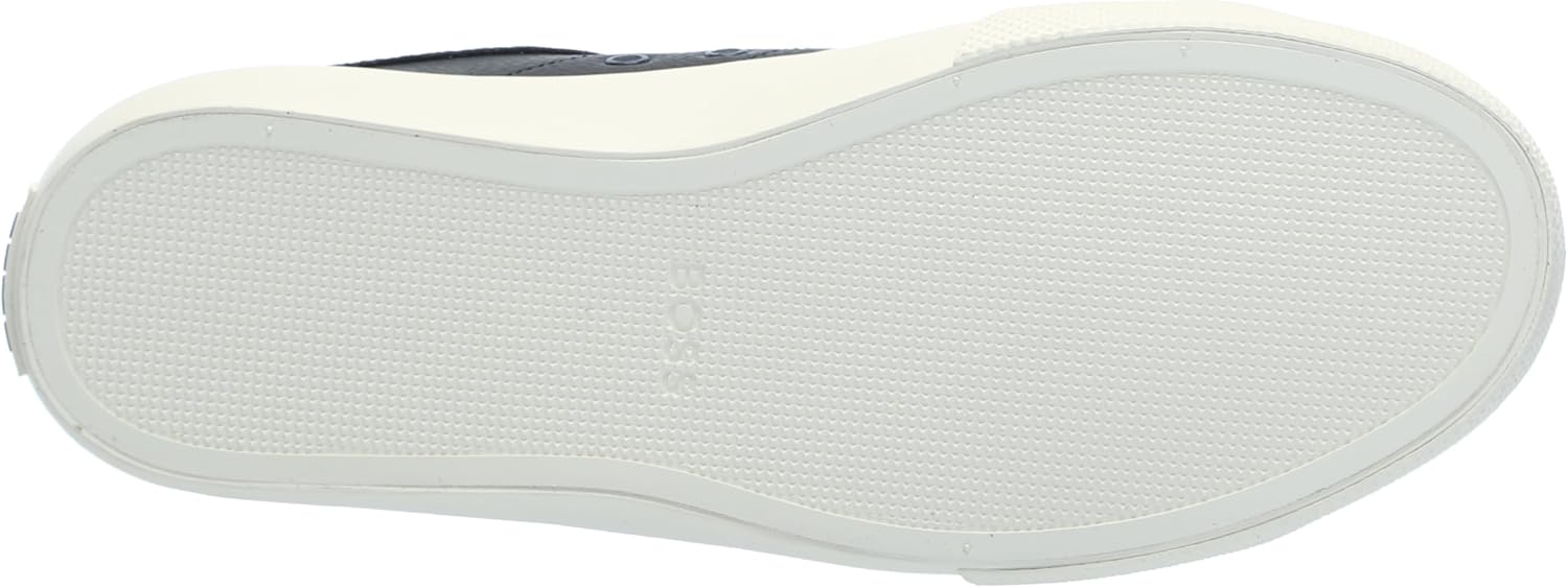 BOSS мужские кожаные кроссовки Aiden Logo Block низкие, Blueberry Blue — фото 4