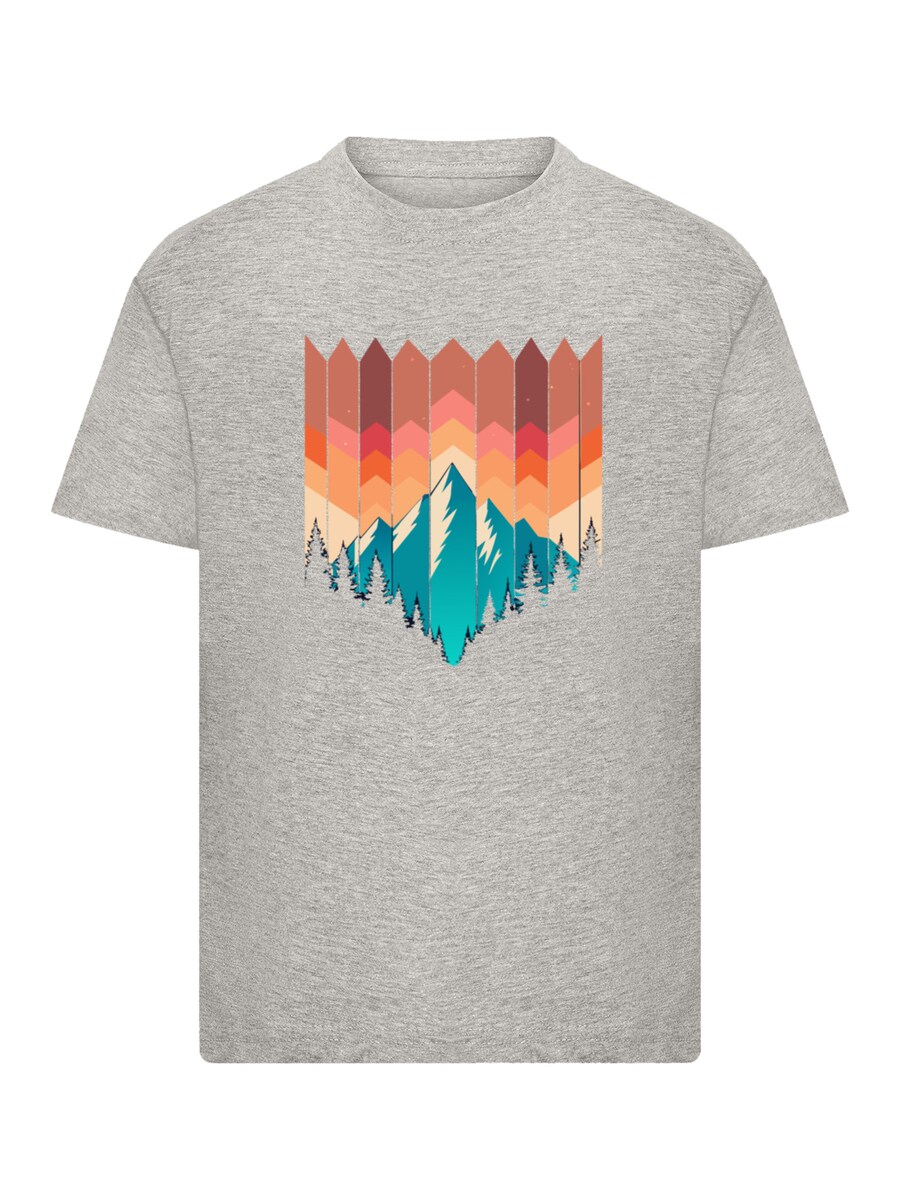 

Рубашка F4NT4STIC Berg Sonnenuntergang Geometrisch, серый