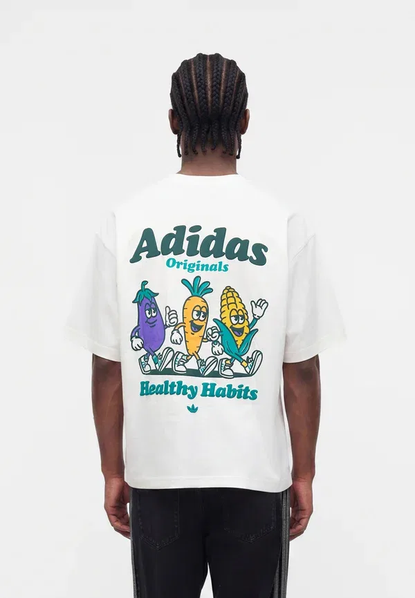 Футболка с принтом Veggie characters, Adidas Originals, белый — фото 3