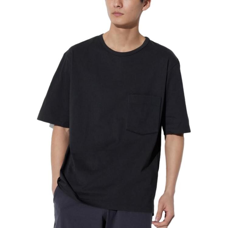 UNIQLO Мужская футболка, цвет Black — фото 2