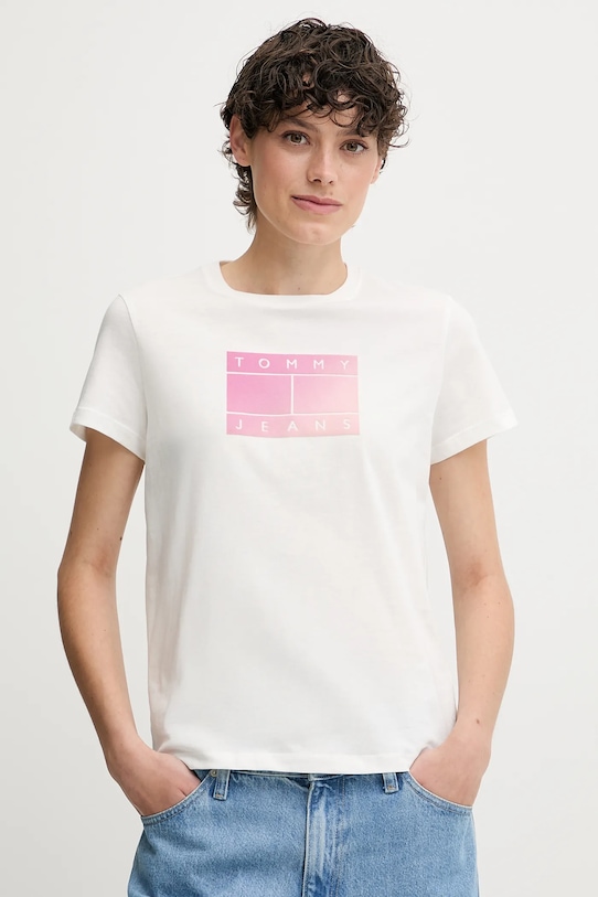 

Хлопковая футболка Tommy Jeans, белый