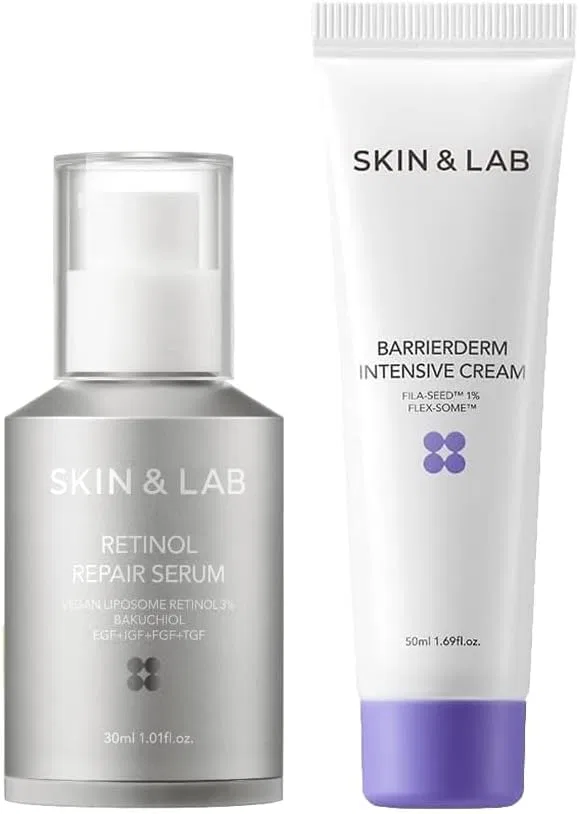 Набор для ухода: сыворотка с ретинолом и увлажняющий крем SKIN&LAB, 30 мл + 50 мл