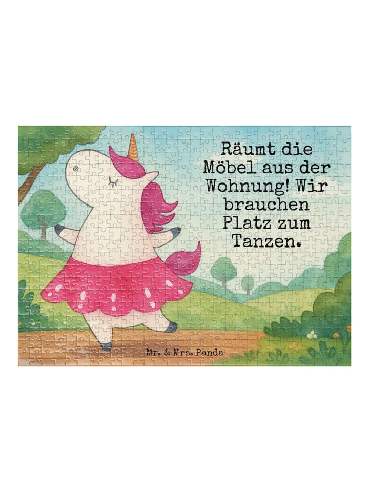 

Mr. & Mrs. Panda Дизайн пазла «Единорог-балерина» с надписью белого цвета