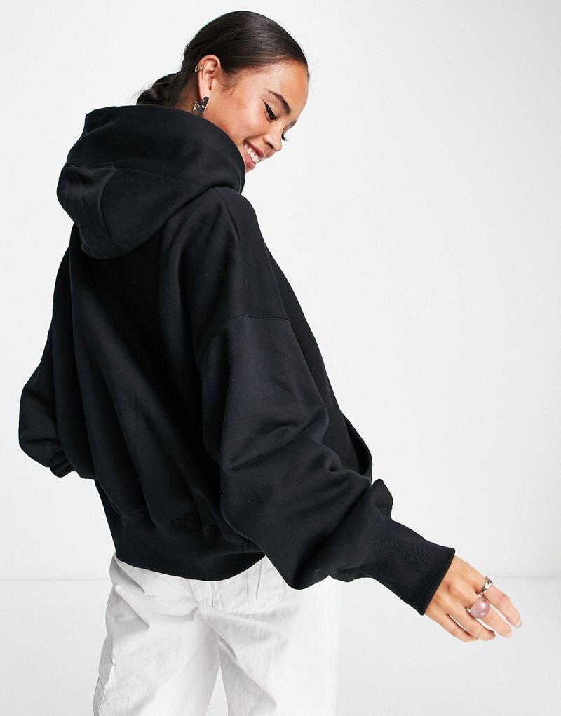 Черная худи большого размера Nike Phoenix Fleece — фото 2