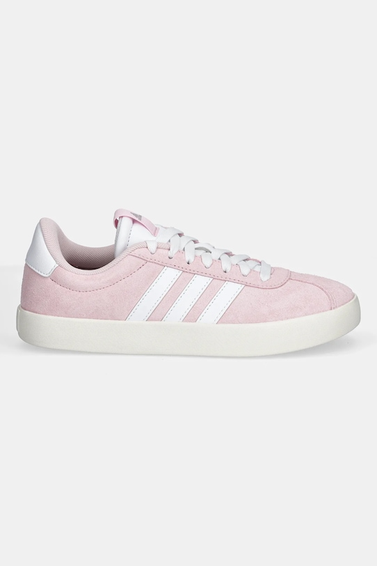 Замшевые кроссовки VL Court 3.0 Adidas, розовый — фото 2