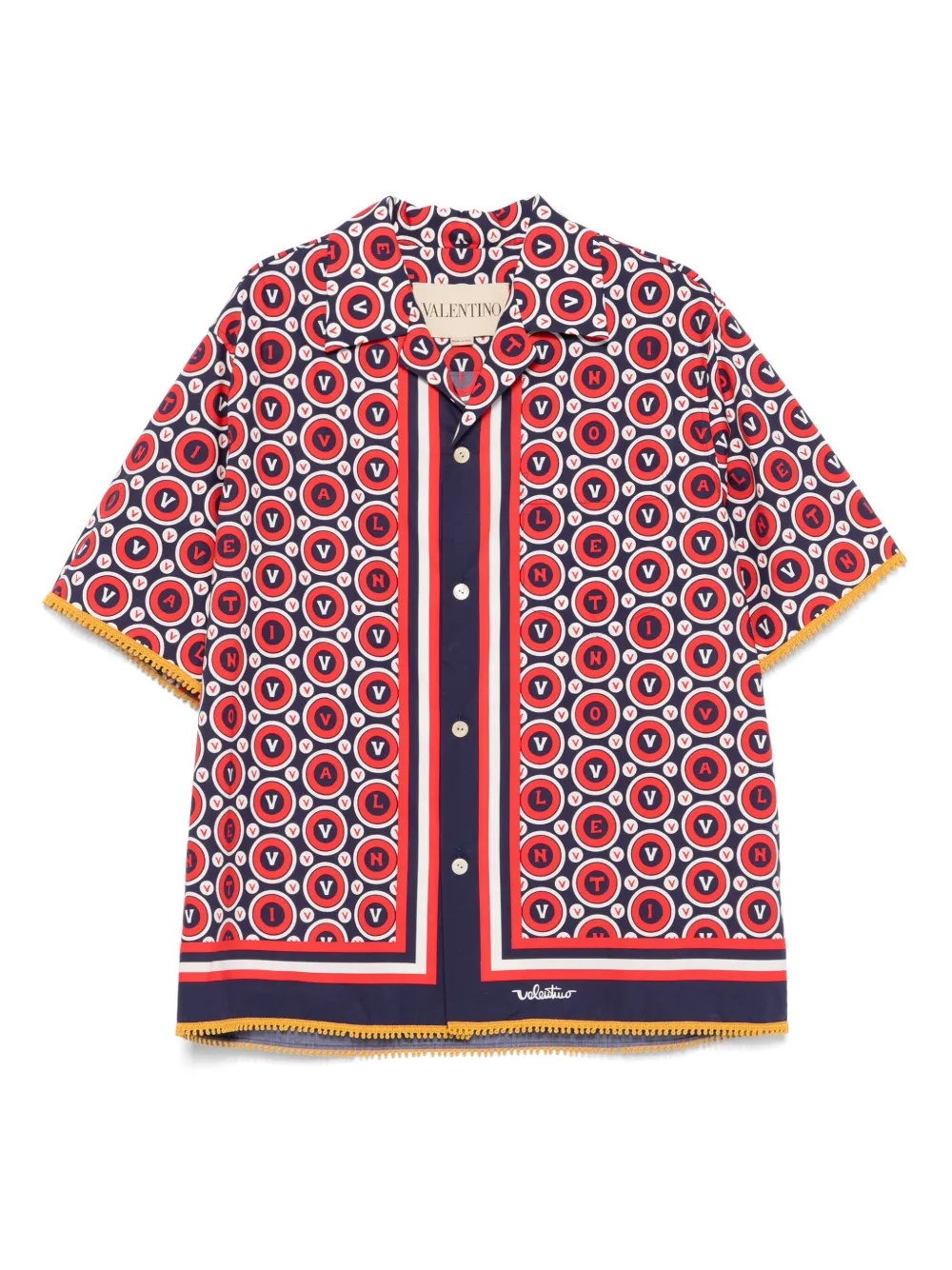 

Хлопковая рубашка VALENTINO GARAVANI, красный