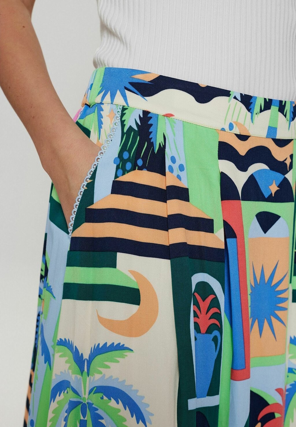 

Юбка А-силуэта GABRIELLA Nümph, зеленый