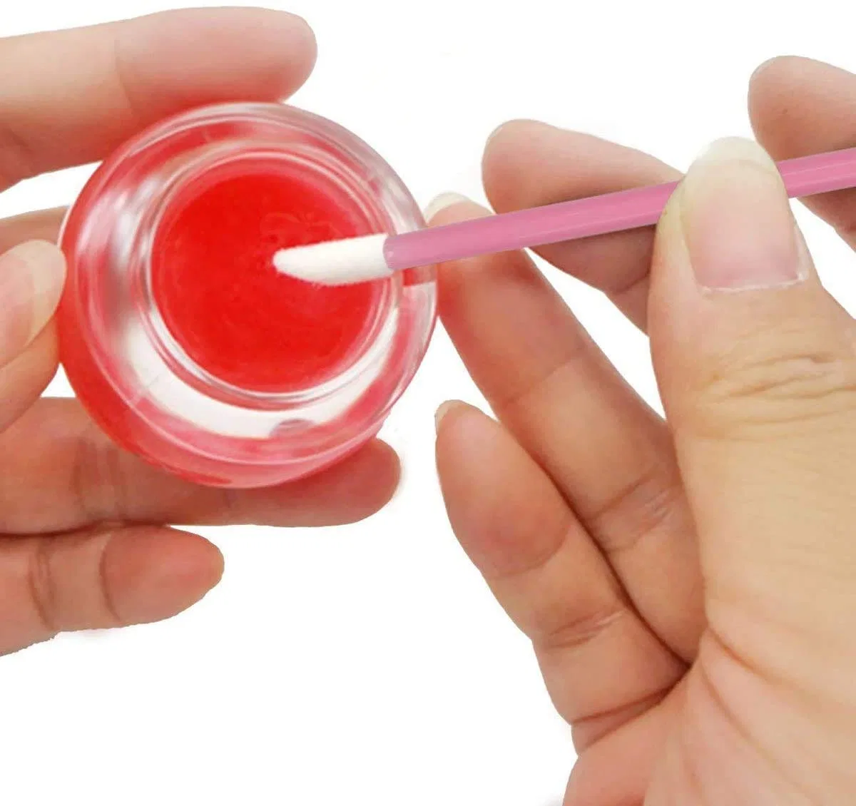 Набор из 100 одноразовых кистей для губ Generic, Pink-100 — фото 3