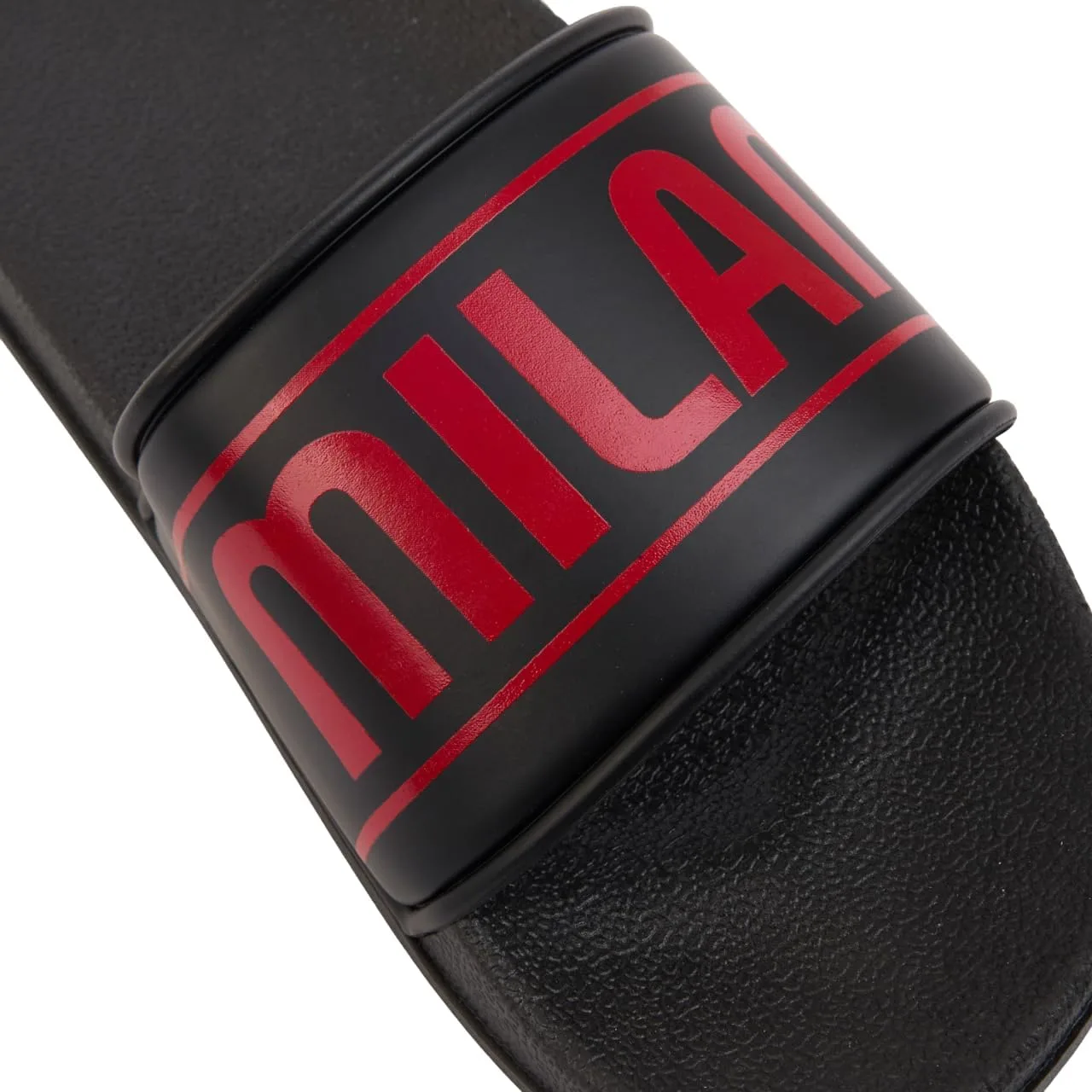 Домашние пляжные тапочки AC Milan унисекс с фаской. Официальный продукт A.C. Milan, черный — фото 4