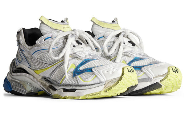 Кроссовки runner 2.0 sneakers 'white yellow and blue mesh and polyurethane' Balenciaga, белый — фото 3