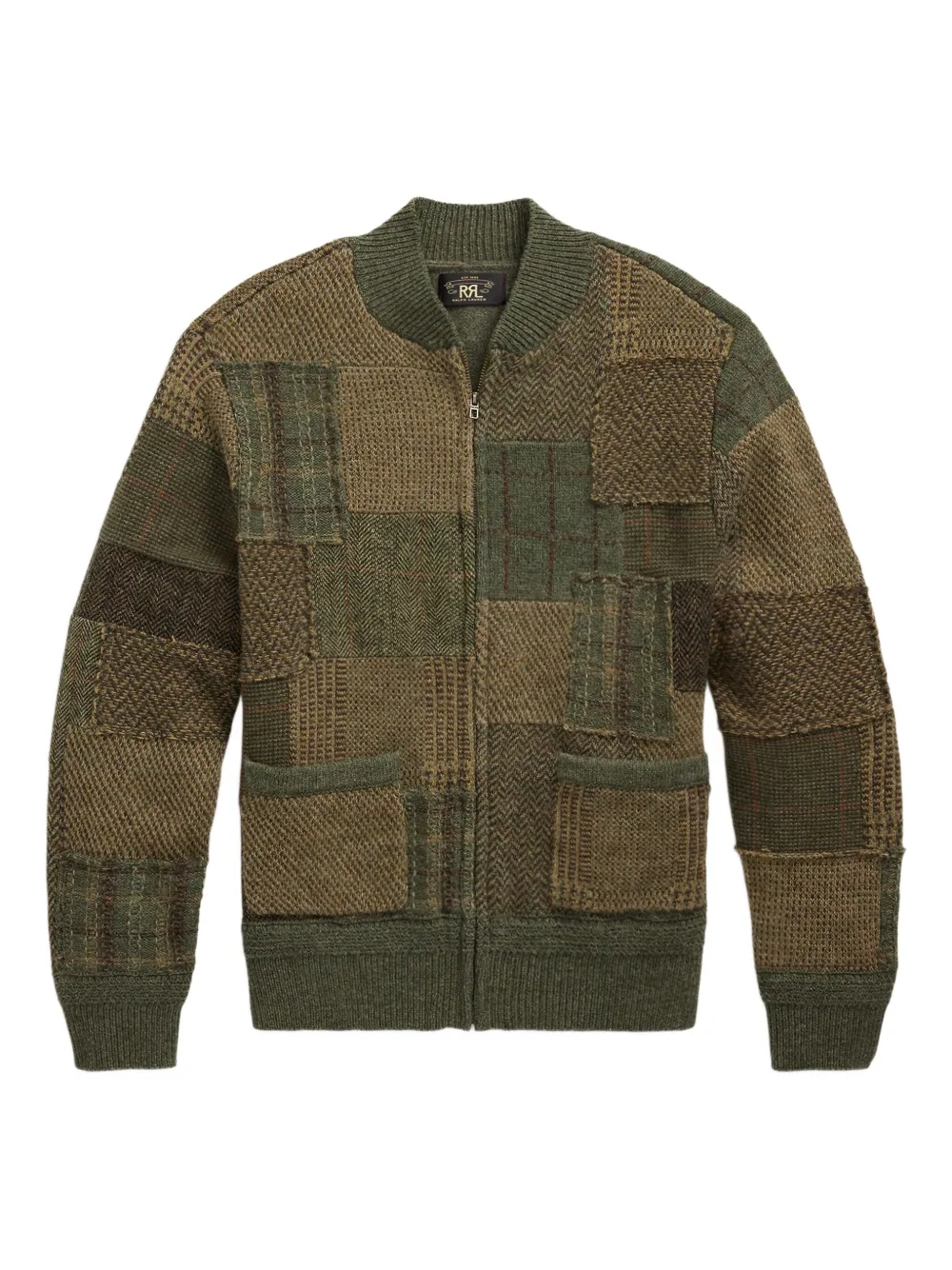 

Кардиган в технике пэчворк Ralph Lauren RRL, зеленый