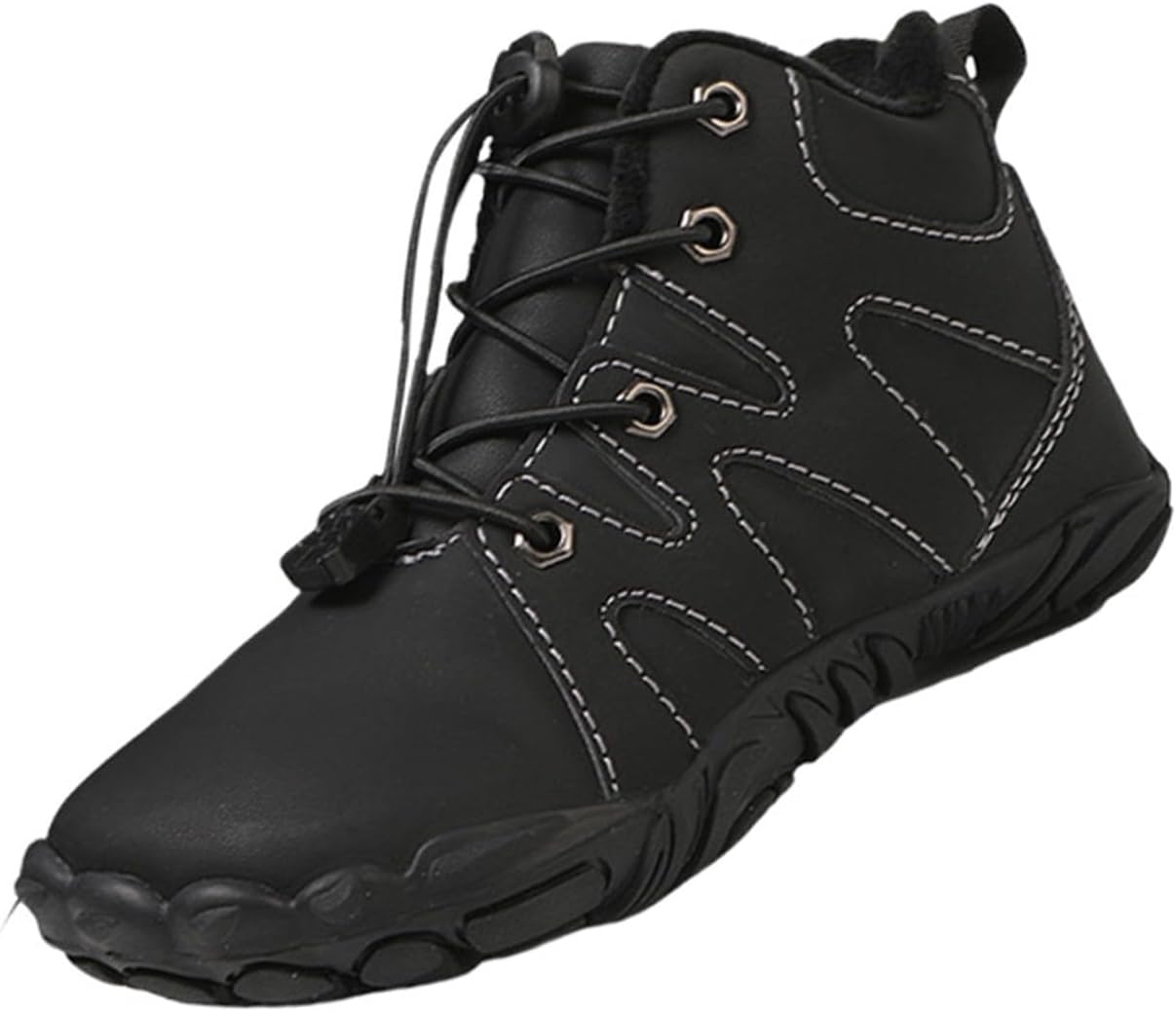 

Детские водонепроницаемые босоногие ботинки для мальчиков и девочек, зимние теплые ботинки с широкой носочной частью, высокоэластичные, противоскользящие Generic, Black