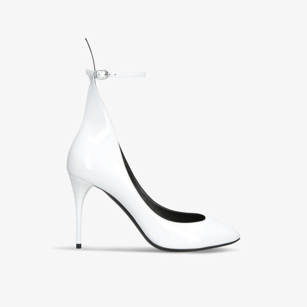 

Туфли-Лодочки из лакированной кожи с пряжкой на щиколотке и каблуком Azzedine Alaia, белый