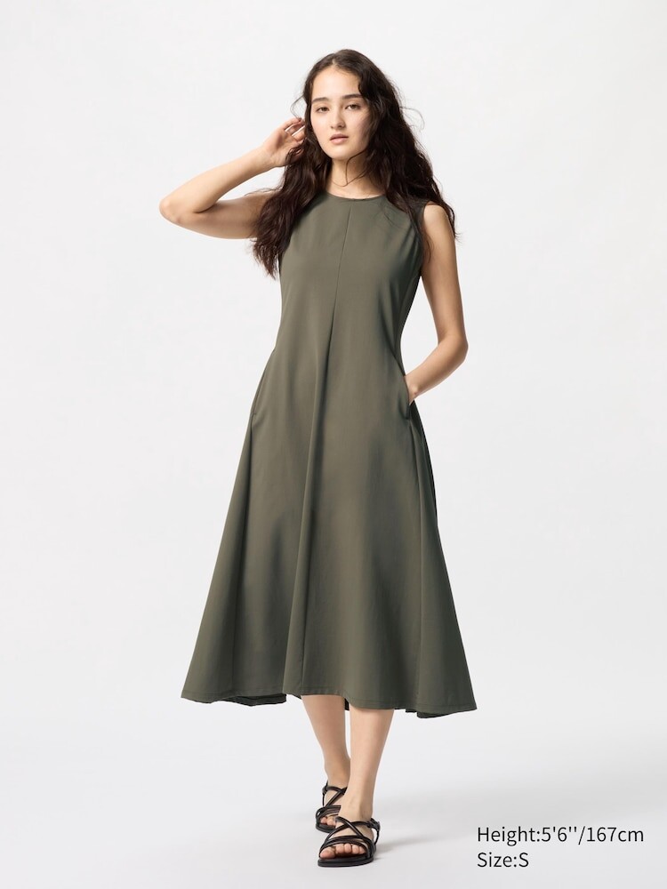 

Платье ultra stretch без рукавов Uniqlo, цвет 56 зеленый