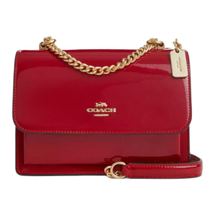 

Кожаная сумка через плечо Klare Patent Leather с кожаной отделкой Crossbody, женская COACH