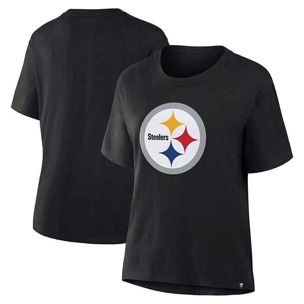 

Женская черная футболка Pittsburgh Steelers Essential Legacy Fanatics, Черный, Женская черная футболка Pittsburgh Steelers Essential Legacy Fanatics