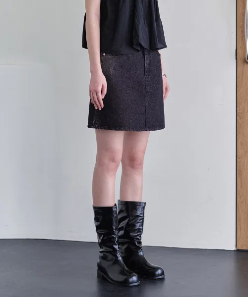 Женская мини-юбка DECET WOMEN из денима — фото 3