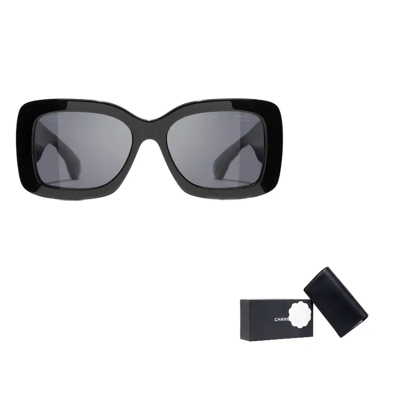 

CHANEL Прямоугольные поляризационные солнцезащитные очки, Black, Europe Version CH5483-C622T8