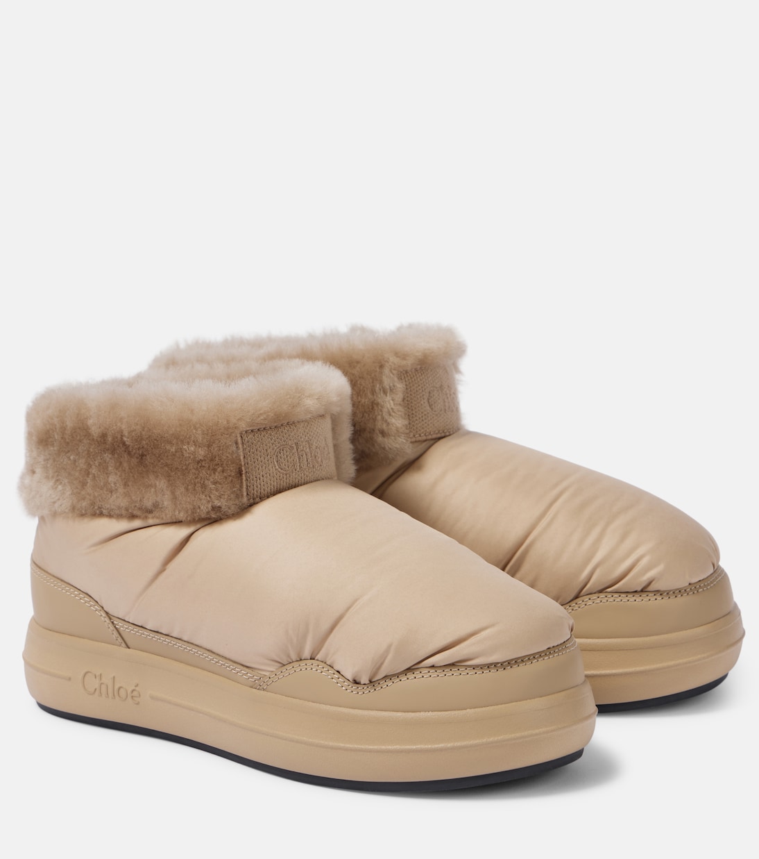 Ботинки Polar с подкладкой из овчины Chloé, Desertic Brown