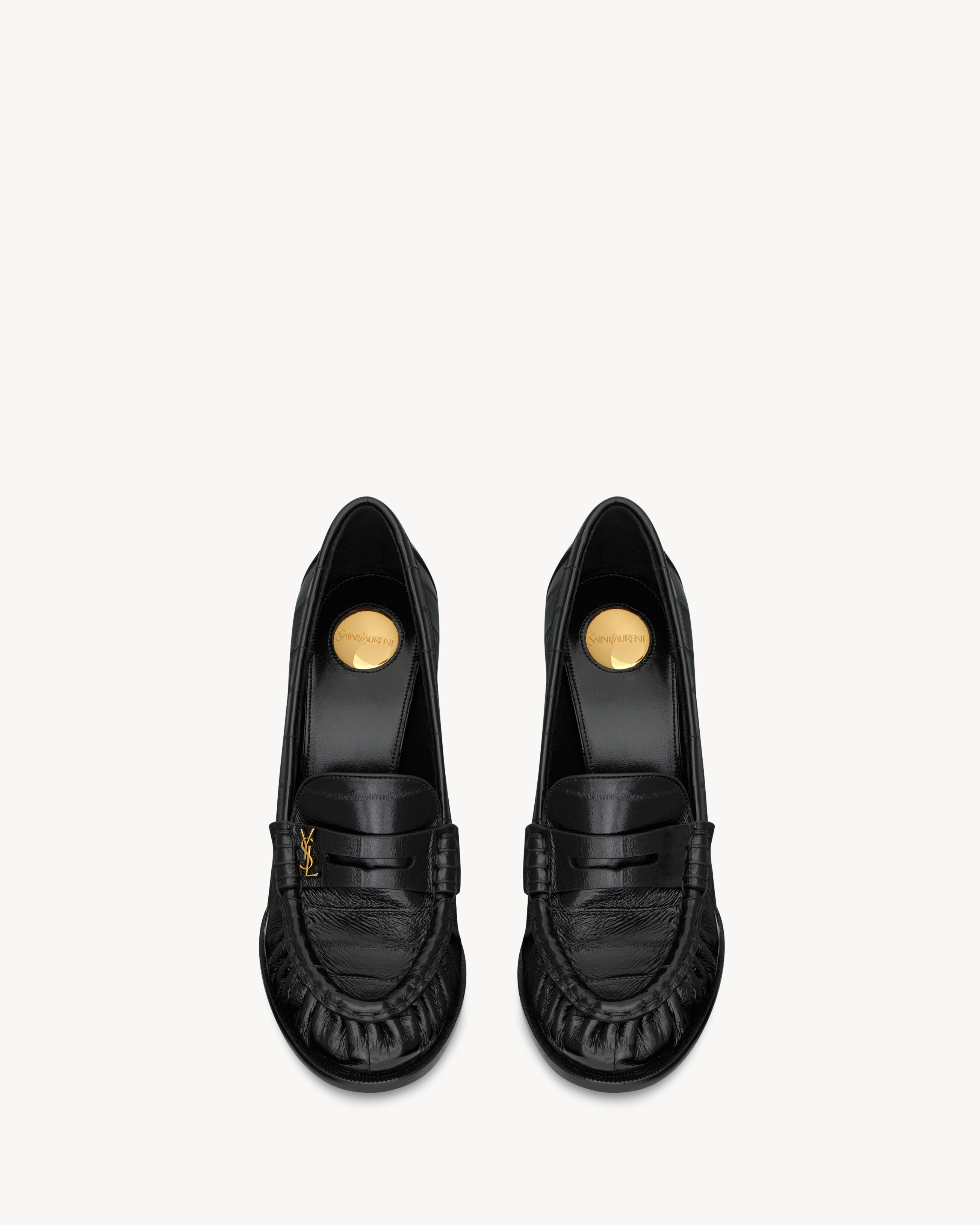 Туфли-лодочки LE LOAFER из угря Saint Laurent, черный — фото 2