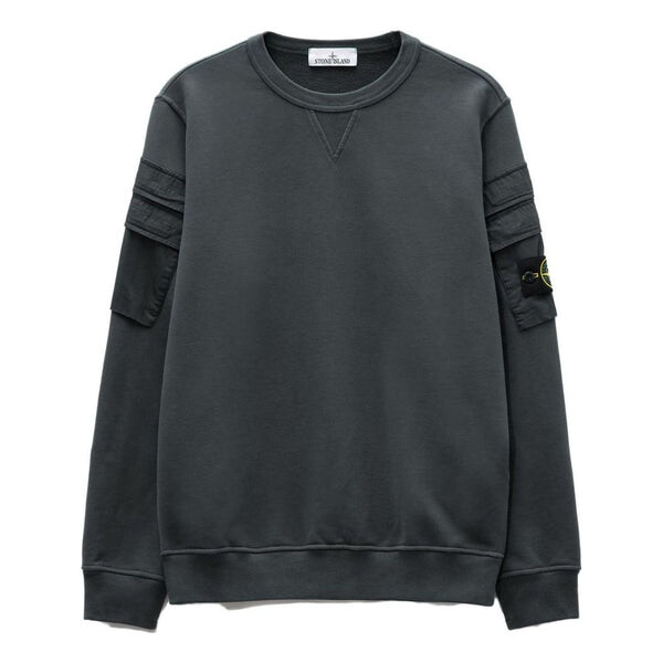 

Толстовка sleeve pockets crewneck 'lead grey' Stone Island, серый