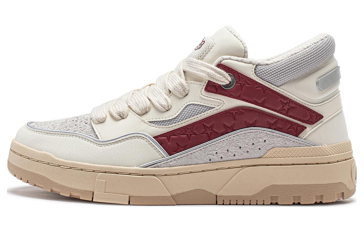 

Кроссовки LINING Wave Lifestyle Shoes Men Mid-top White/Gray/Red, белый/серый