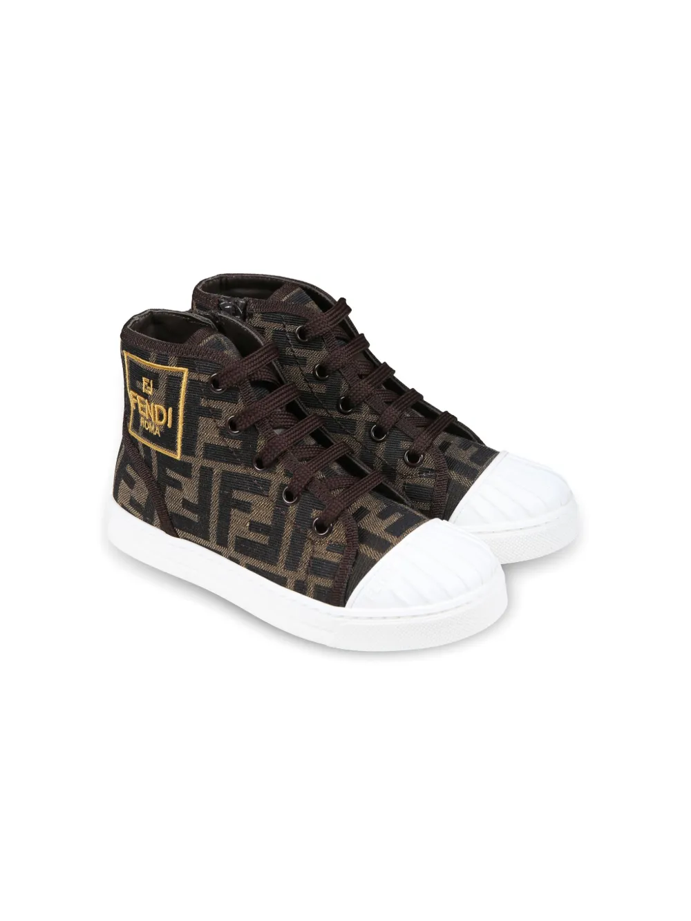 

Кроссовки Tessuto FENDI KIDS, коричневый