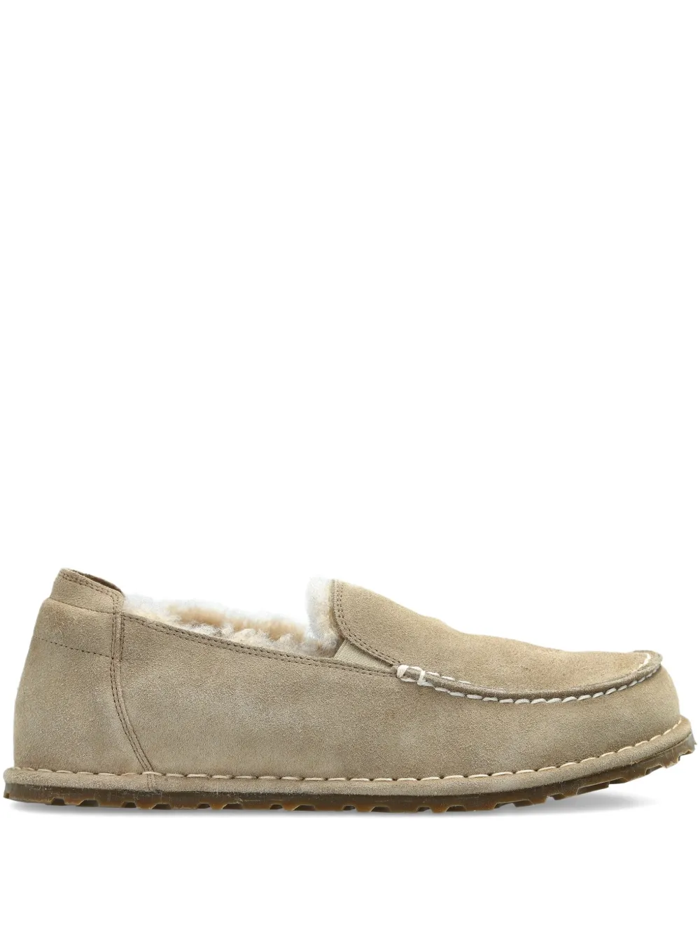 Замшевые лоферы Utti с отделкой из овчины BIRKENSTOCK, нейтральный