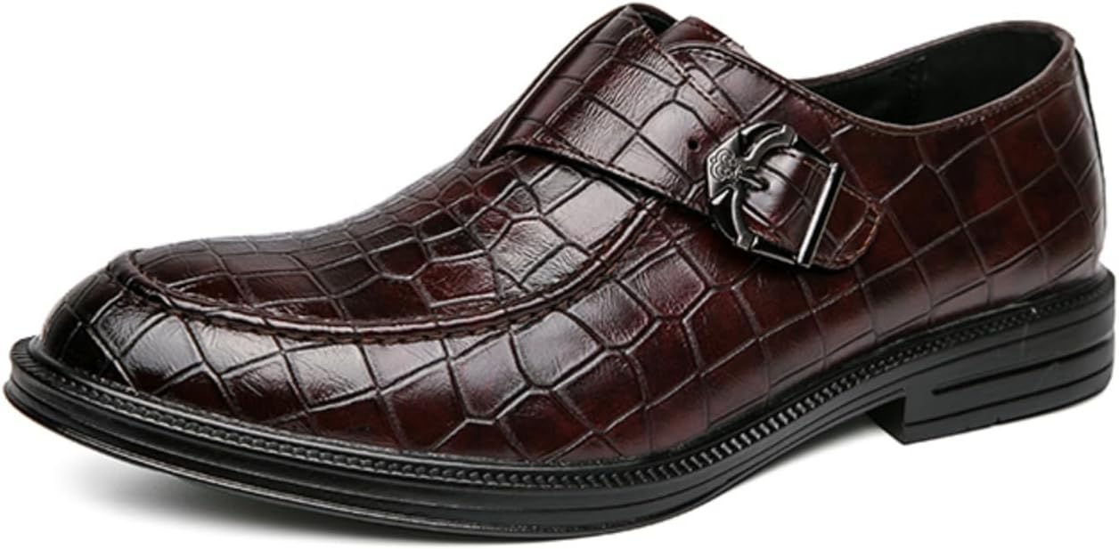 

Мужские винтажные оксфорды с ремешком-монашкой из кожи с принтом под крокодила, на шнуровке и без, с заостренным носком, удобные нескользящие формальные лоферы для офиса, свадьбы, деловых мероприятий и официальных встреч, выпускного Yrzhgdl, кор...