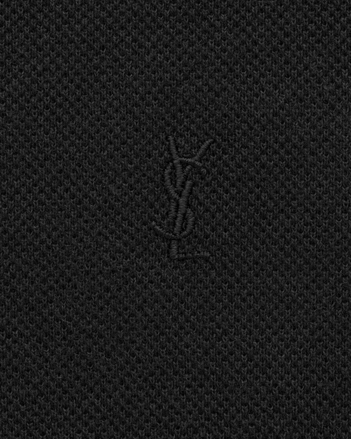Футболка Кассандр из пике Saint Laurent, черный — фото 4