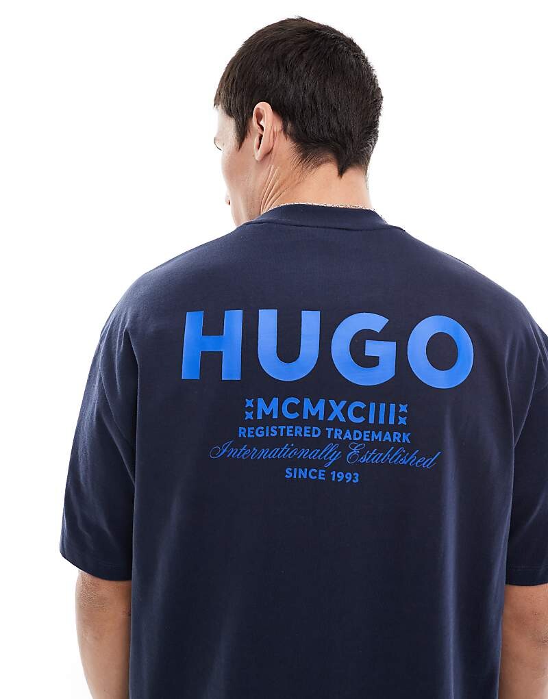 

HUGO Blue – Nalono – футболка Oversize в цвете Marineblau