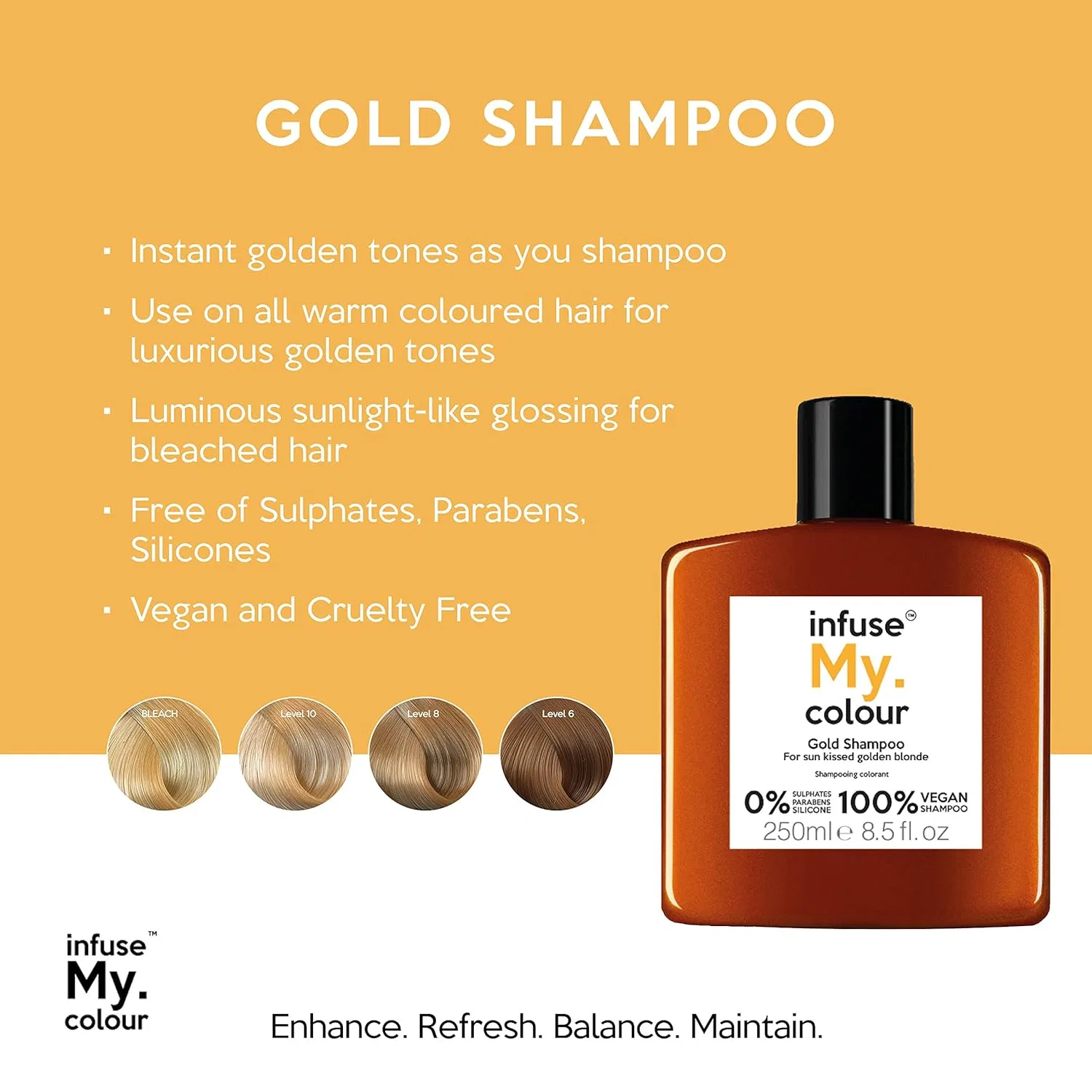 Шампунь My.Haircare Infuse My.Colour Gold, 250 мл Infuse My. Colour, Gold — фото 2