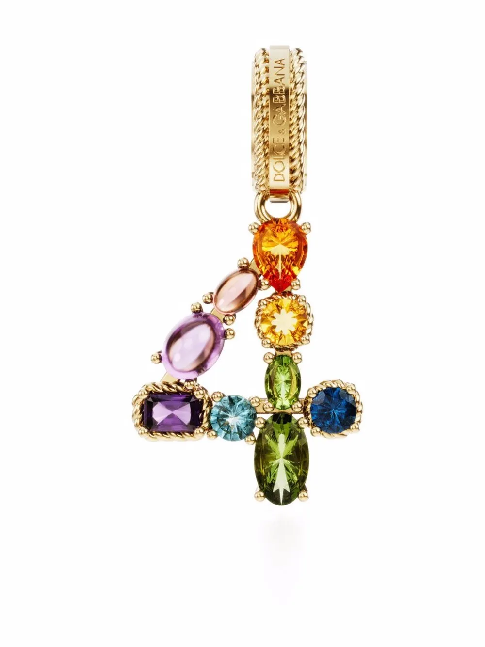 

Подвеска Number 4 из желтого золота с камнями DOLCE & GABBANA, золотой
