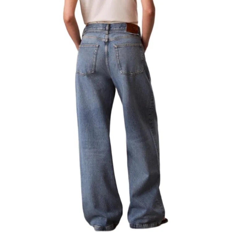 Джинсы женские denim blue moderate wide leg Calvin Klein — фото 4