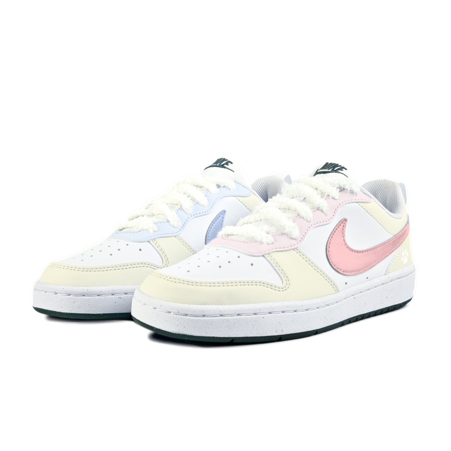 

Nike Кроссовки для скейтбординга Court Borough LOW RECARFT Anti Slip Wear Resistant низкие детские белые для подростков