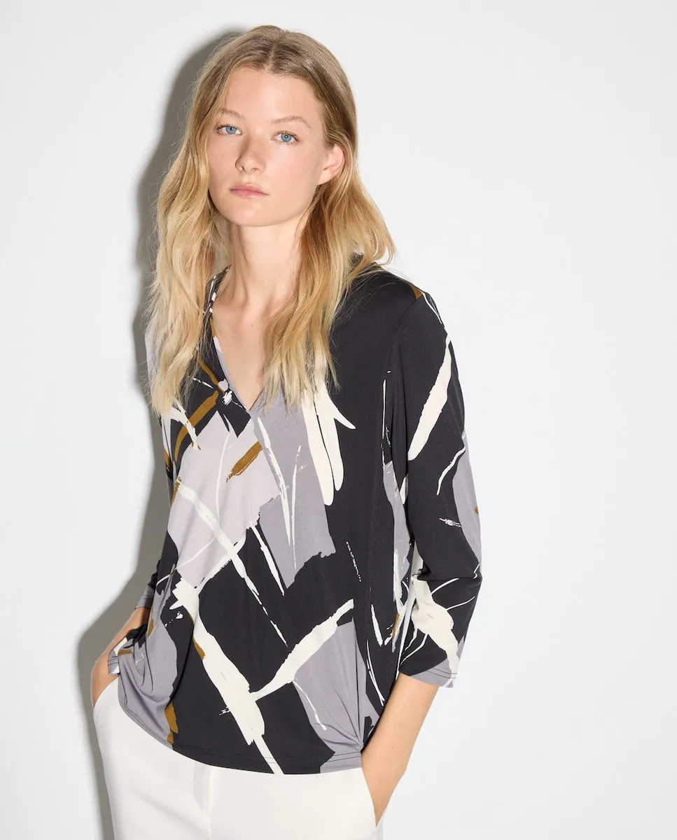 

Женская футболка с длинным рукавом с принтом Woman El Corte Inglés, черный