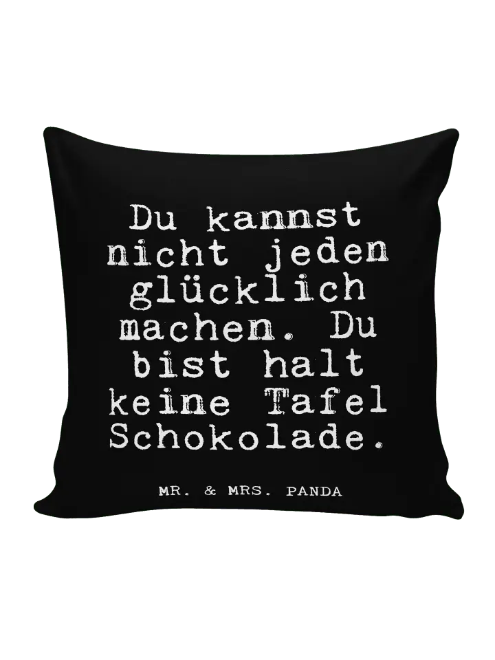 

Подушка Mr & Mrs Panda 40x40 Du kannst nicht jeden, черный
