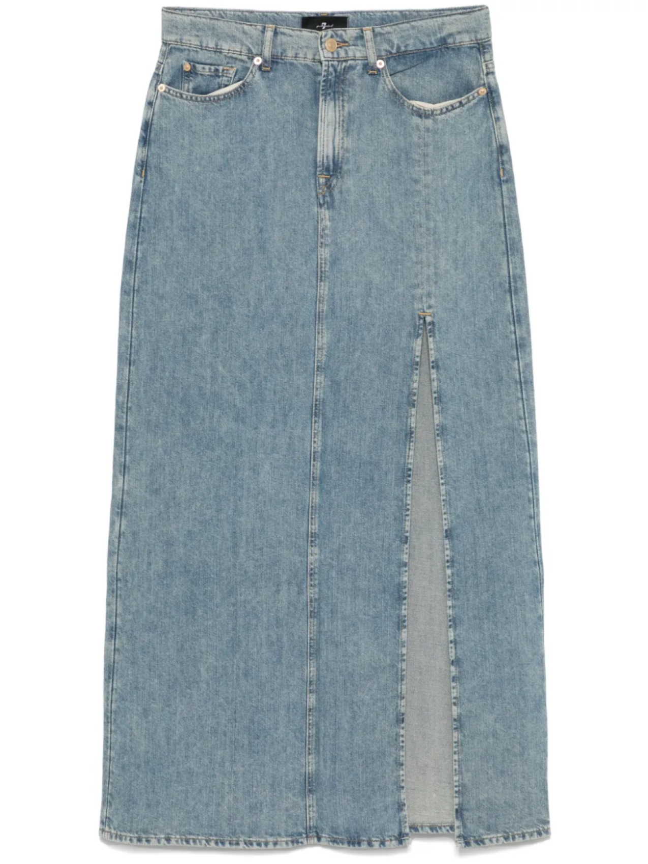 

7 For All Mankind джинсовая юбка макси, синий