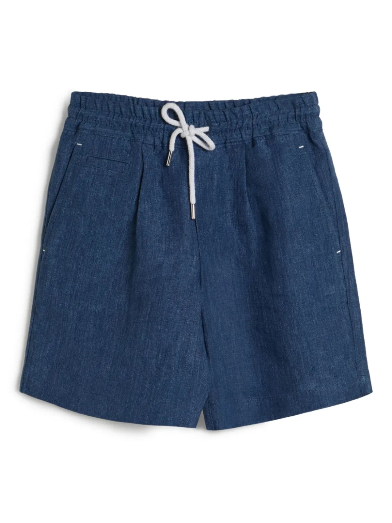 

Brunello Cucinelli Kids льняные шорты-бермуды, синий