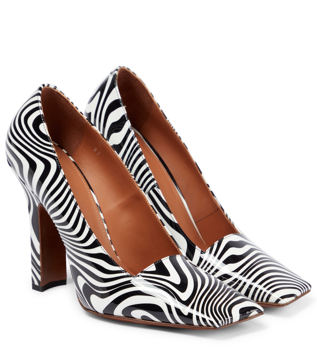 Туфли-лодочки Boomerang из кожи с принтом зебры Vetements, Zebra Print