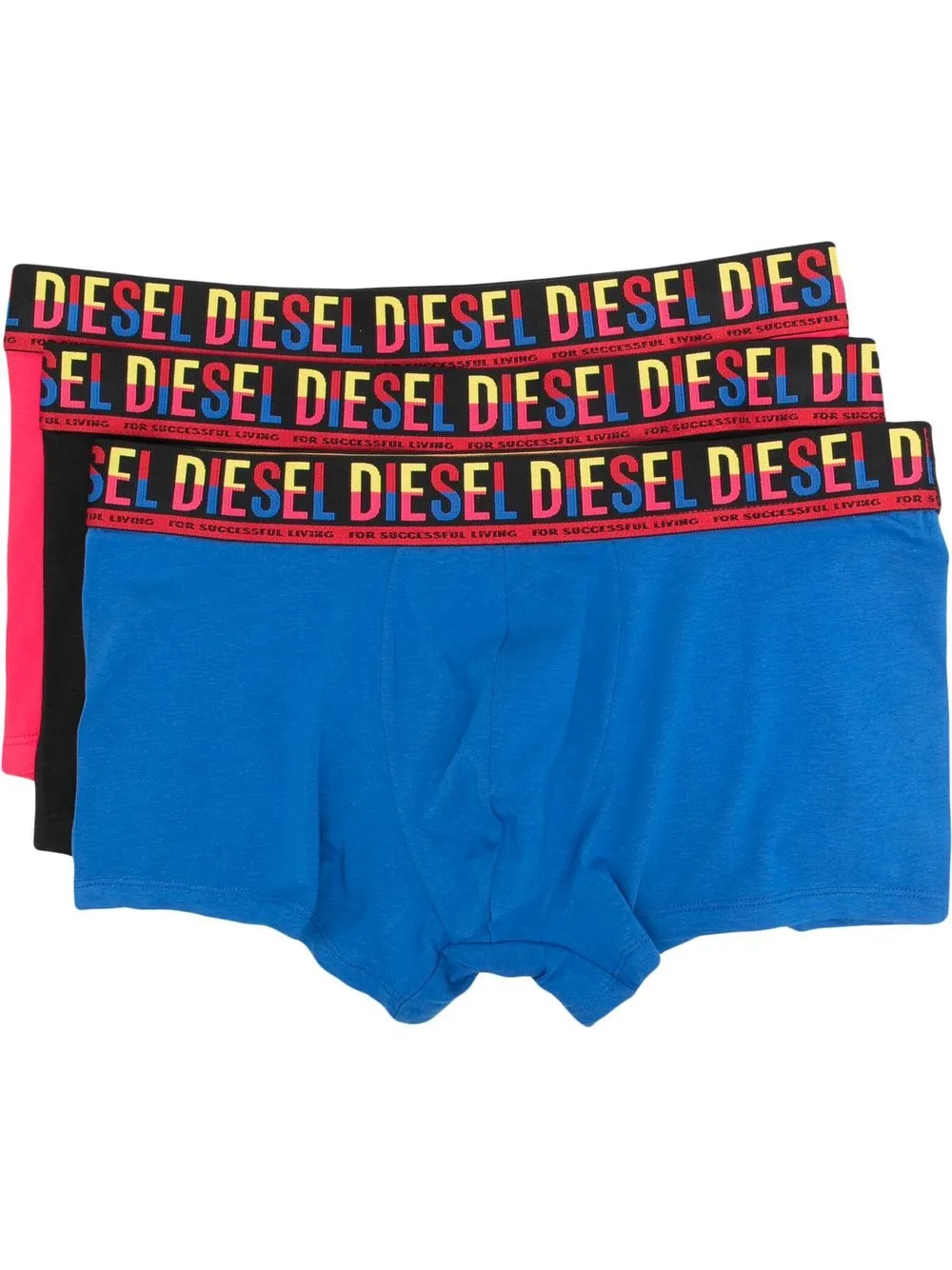 

Комплект из трех боксеров с логотипом Diesel, синий