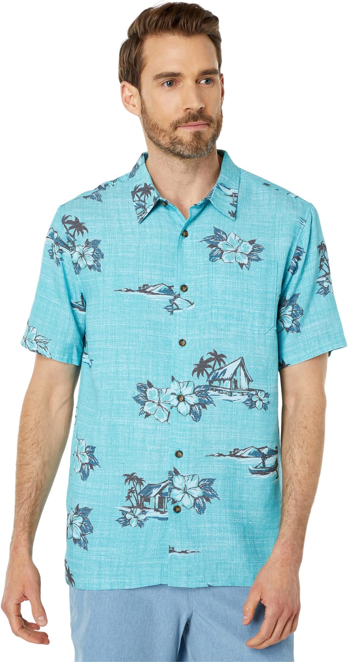 

Рубашка O'Neill Pacific Perfect Short Sleeve Woven, цвет Dusty Turquoise