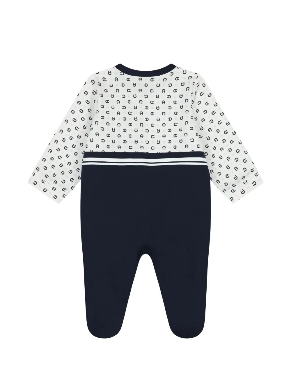 Детский комбинезон-шапочка с принтом Aigner Kids, синий — фото 4