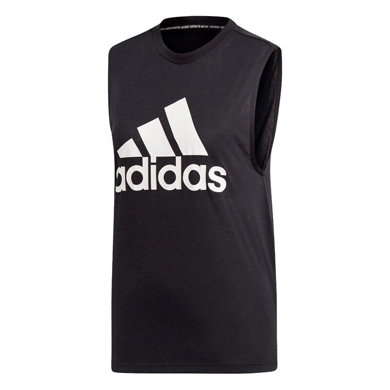 

Женская майка должна иметь спортивный знак Adidas, белый