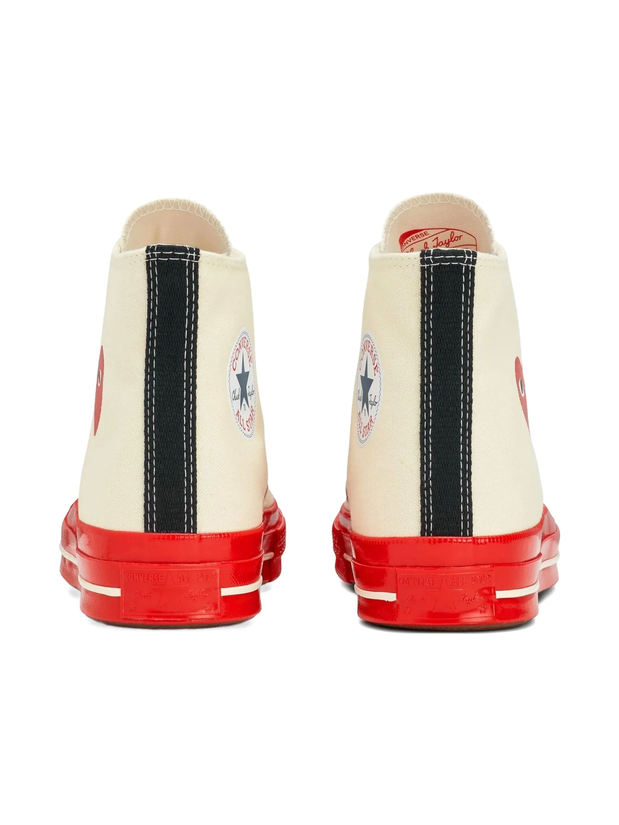 Высокие кроссовки с логотипом Comme Des Garçons Play X Converse, бежевый — фото 3