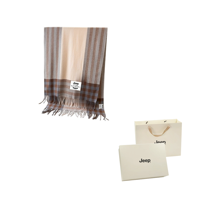 

Шарф из полиэстера Unisex Jeep, бежевый серый