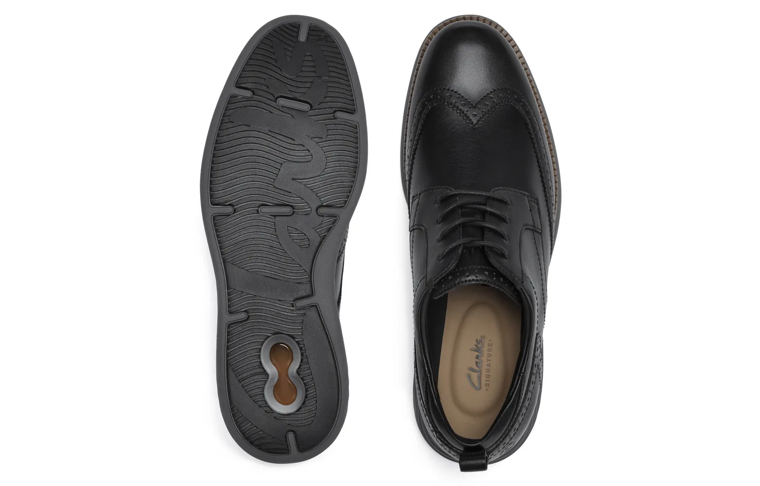 Clarks Мужские повседневные туфли из коровьей кожи черные — фото 4