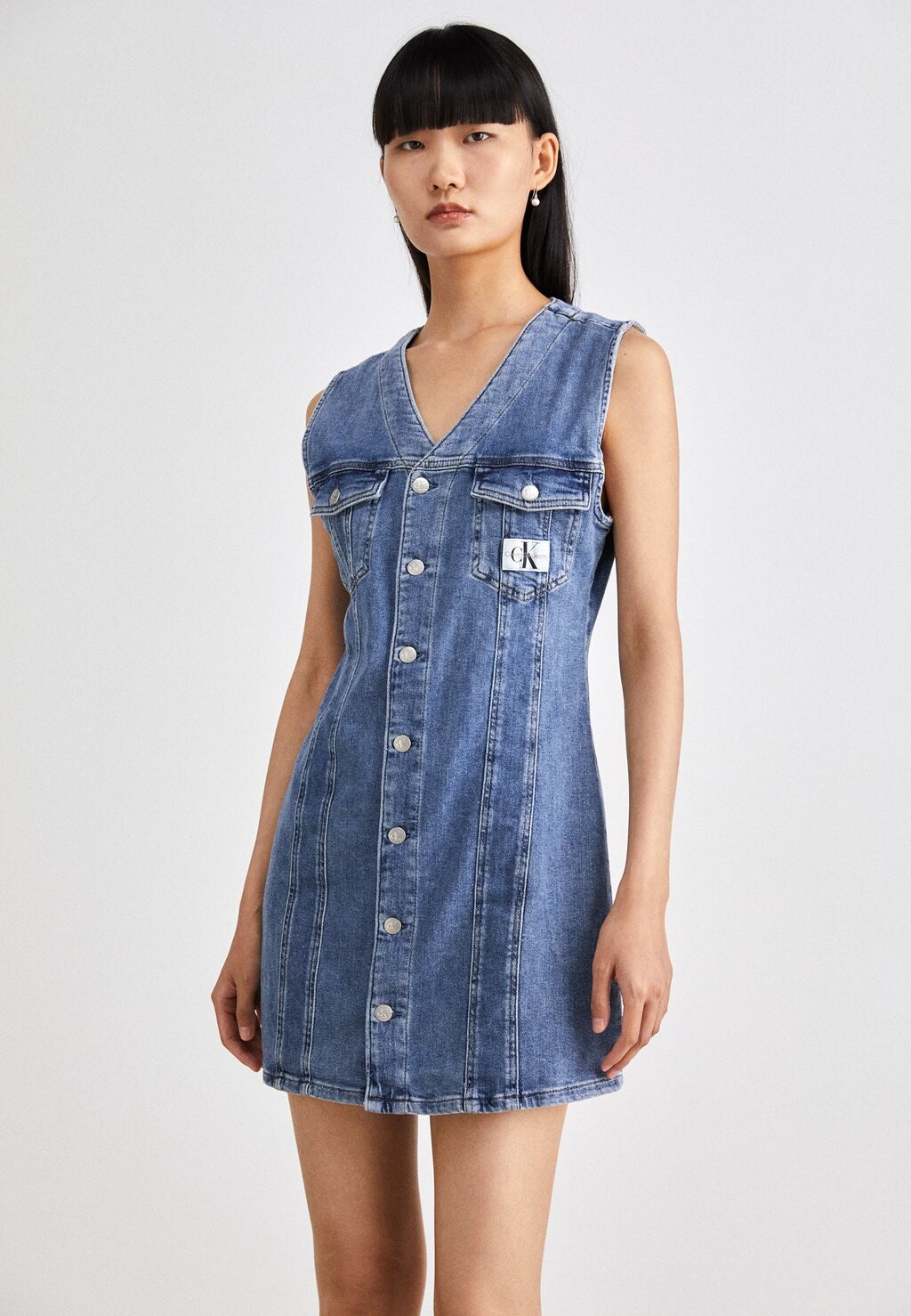 

Джинсовое платье SLEEVELESS DRESS Calvin Klein, синий деним
