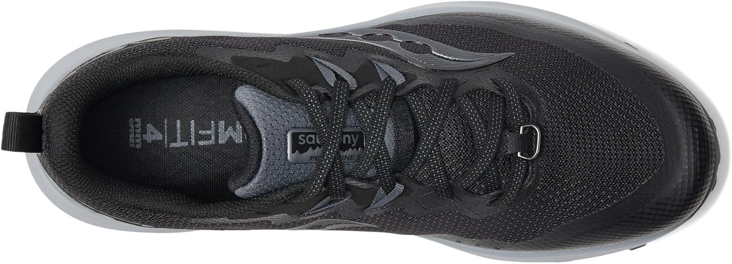 Мужские кроссовки для трейлового бега Saucony Peregrine 14, черный/угольный — фото 2