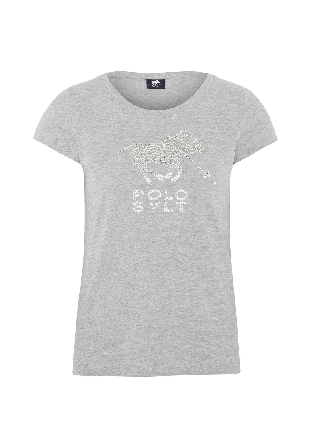 

Футболка со сверкающим декором POLO SYLT, цвет Neutral Gray Melange